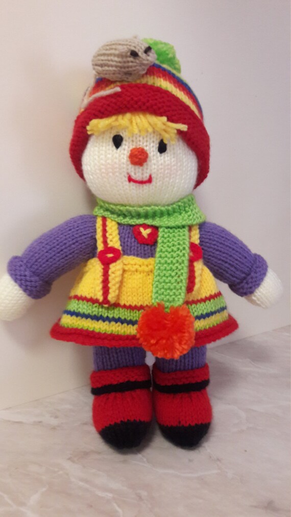 knitted scarecrow doll