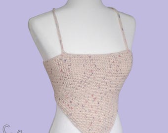 Haut bandana Pot-pourri Haut court brassière en crochet fait main