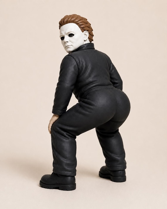 Michael Myers Twerking 3D Printed Figurine - Horror Desk Decor Novelty Gift | Funny Halloween Statue