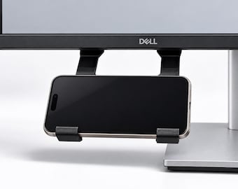 Under-Monitor Phone Holder, 3D Printed Desk Accessory