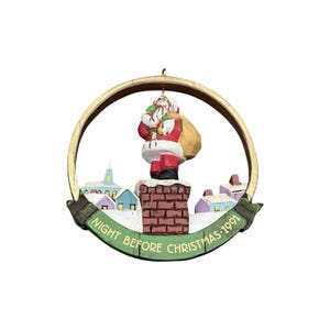 1991 Natten före jul (The Night Before Christmas) VINTAGE Hallmark Keepsake julgransprydnad - QX5307