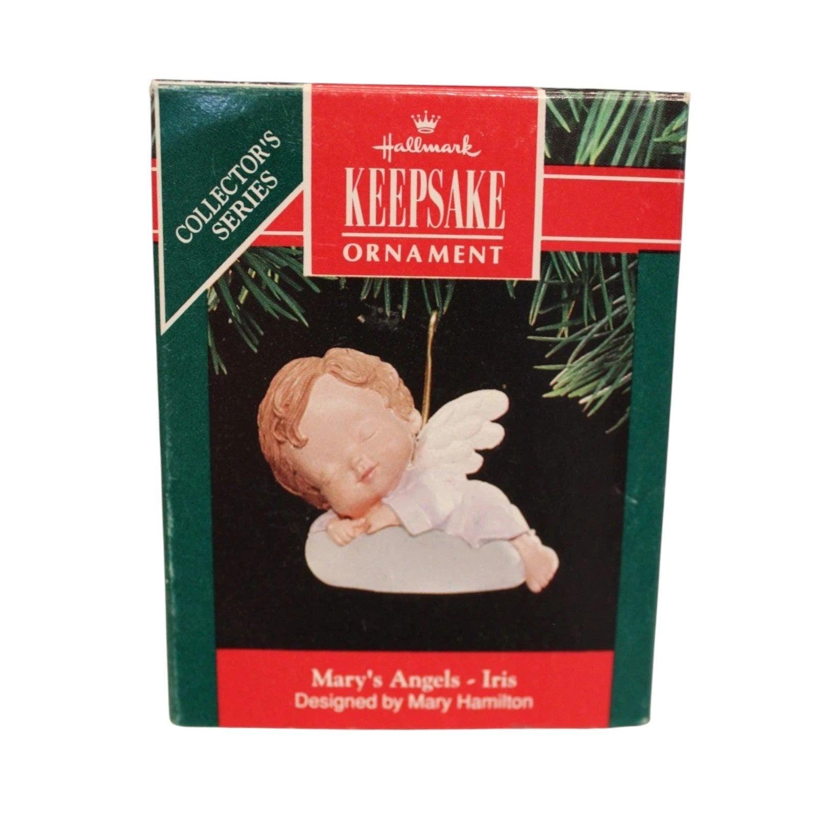 マリアの目が花 1991 Iris (mary's Angels) VINTAGE Hallmark Keepsake Christmas Tree