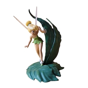 Peeking Pixie (Tinker Bell) Hallmark Keepsake Christmas Tree Ornament - QXD1624 + 80s 90s One Vintage Ornament NIB New in box