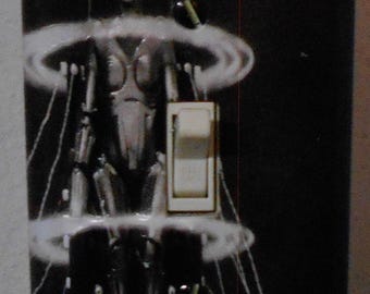 Metropolis Maschinenmensch Cyborg 3D Textured Light Switch Cover - Single Toggle Sci-Fi Decor Screws Included