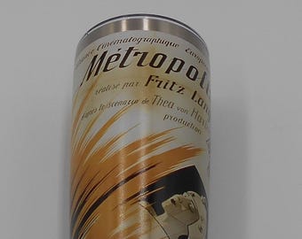 Metropolis 1927 filmposter 20oz roestvrijstalen beker, geïsoleerde reismok