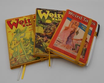 Weird Tales Pulp Fiction Notitieboek – Vintage Cover A6 Dagboek (Keuze uit 4)