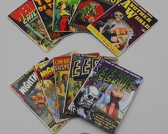 Vintage jaren 1950 pre-code horror stripmagneten koelkastmagneten - keuze uit 10