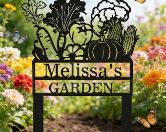 Personalized Grandpa's Custom Vegetables Garden Stake,  Outdoor Garden Marker with Custom Name, Garden Decor, Gift for Gardener, Mom, Dad