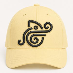 Abstract Swirl 3D Puff Logo, Tribal Cap Hat Machine File