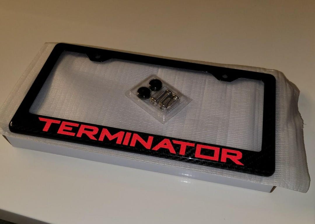 TERMINATOR COBRA SVT License Plate Frame Premium Carbon Fiber (red) - Etsy