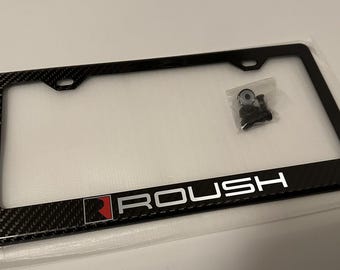Marco de matrícula Roush 100% fibra de carbono real para Pro4x, Mustang, F150, Focus
