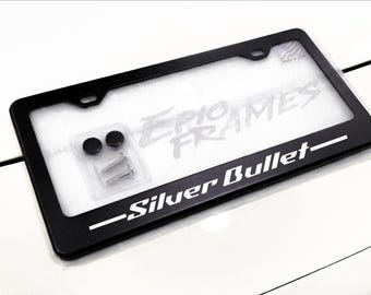 Silver Bullet kentekenplaatframe zwart metaal universele pasvorm