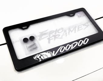 Cornice portatarga Voodoo 5.2L GT350 in metallo nero, compatibile con Shelby GT350