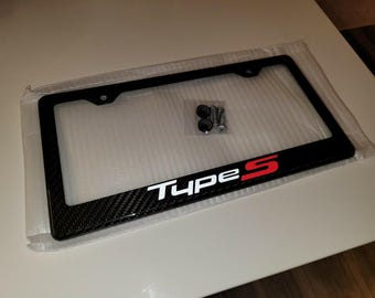 Marco de matrícula Acura Type S 100% fibra de carbono para TL, TLX, etc.