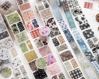 Vintage Botanical Washi Sticker Tape For TN Junk Journal Scrapbook Collage Planner Decor Ephemera
