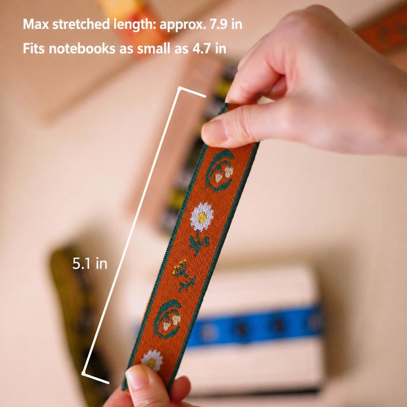 Printed Elastic Notebook Band Journal Planner Binder Closure Strap Pen Holder image 5