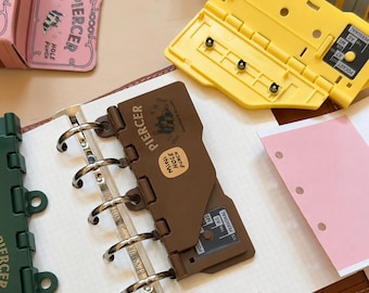 Mini Plastic Hole Punch For Junk Journal DIY  Pocket Loose Leaf Scrapbook Insert Pages