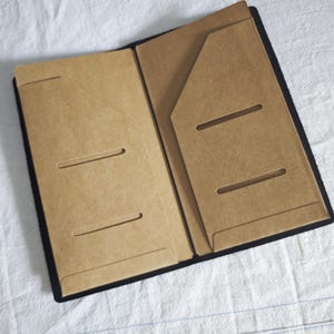 Natural Brown Kraft Paper Travelers Notebook Folder Insert A5 Standard Pocket Passport Journal Organizer