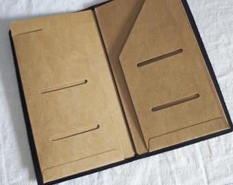Natural Brown Kraft Paper Travelers Notebook Folder Insert A5 Standard Pocket Passport Journal Organizer