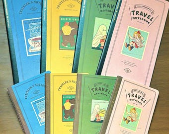Vintage TN Notebook Insert Retro Printed Blank Grid Pages Passport Standard Travel Writing Refill