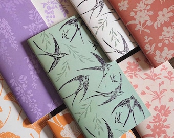 Chinese Botanical TN Notebook Insert: Illustrated Cover, Blank Pages, Traveler Journal Refill