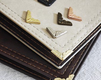 Vintage Plated Iron Book Corner Protectors For Journals Albums Frames Ledgers Bookbinding Crafts Hardware