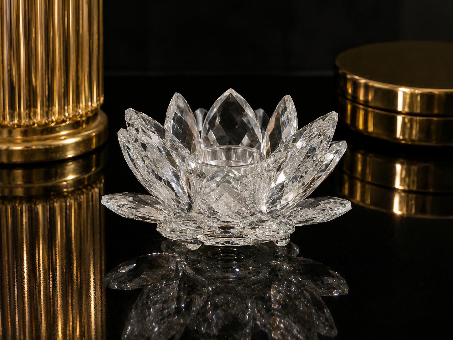 Swarovski Lotus Crystal Candle Holder - Etsy