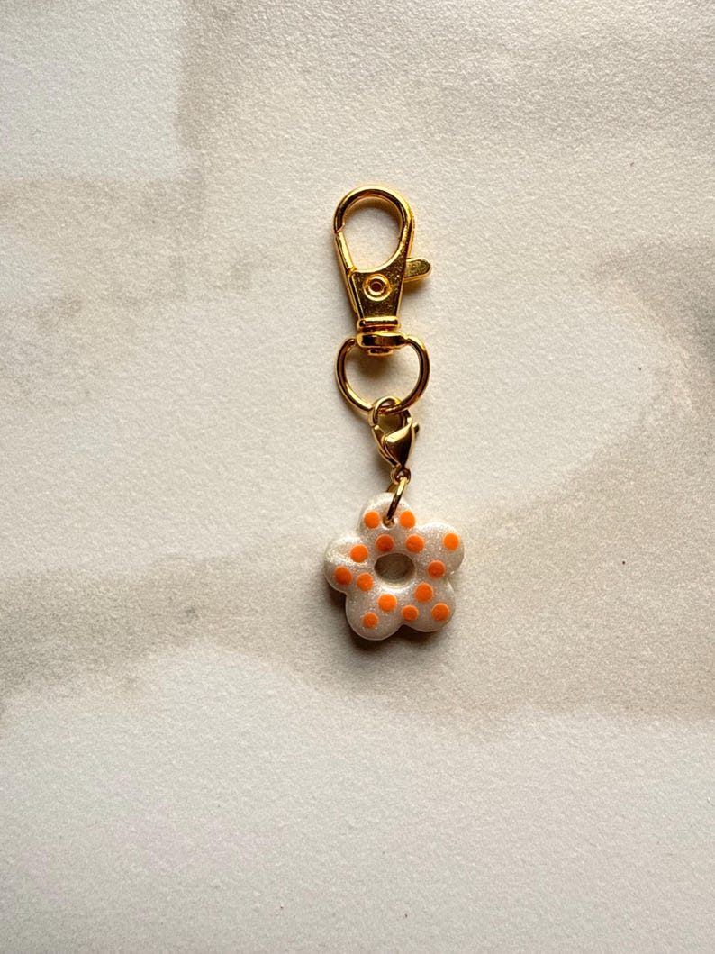 Handmade Polymer Clay Charms, Strawberry Lemon Seashell Starfish Flower, Bag Charms Keychain Accessories Bild 3