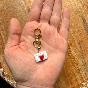 Handmade Polymer Clay Charms, Strawberry Lemon Seashell Starfish Flower, Bag Charms Keychain Accessories Bild 13