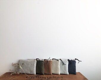 Simple with Decorative Circles Pattern Canvas Change Coin Purse Assorted Wallet Bag with Zip