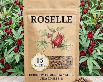 Roselle Seeds, Hibiscus Seeds for Tea Garden Growing