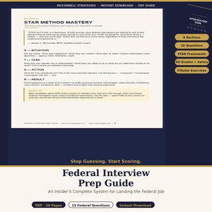 Guía de preparación para entrevistas federales / Método USAJOBS STAR, calificaciones GS (descarga en PDF)