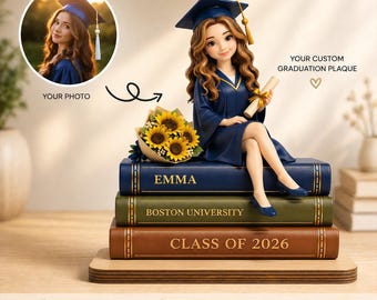 Placa de madera personalizada para graduación, regalo personalizado para la promoción de 2026, recuerdo fotográfico de graduación, decoración para regalo de graduación de último año.
