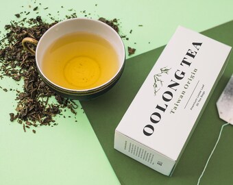 Förpackningsmodell för oolongte | Minimalistisk varumärkes-PSD (4 filer)