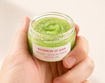 Watermelon Lip Scrub | Sugar Exfoliator for Soft, Hydrated Lips
