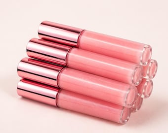 Strawberry Cloud Lip Gloss – Sheer Pink Gloss | Hydrating Handmade Lip Gloss | Non-Sticky Shiny Gloss | Strawberry Scented