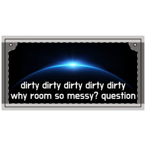Dirty why room so messy? question Project Hail Mary inspired Wood Panel Painting | Space Horizon Typography