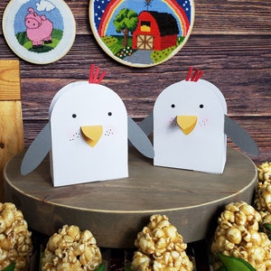 Chicken or Chick Party Favor Boxes | Treat Box | Snack Box – set 6