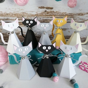 Cat | Party Favors | Gift Box | Cake Topper – set of 6
