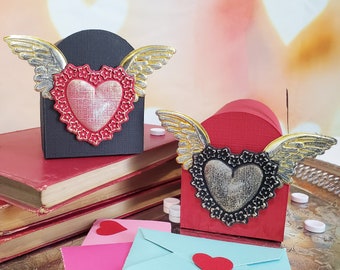 Winged Heart Mailbox | Gift Box | Party Favor – set of 6