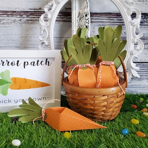 Carrot Box Gift Box Party Favor set of 8 image 1