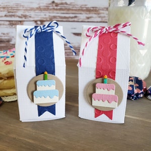 Birthday Cake Mini Milk Carton Party Favors | Gift Boxes – Set of 8