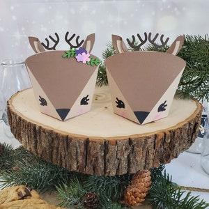 Deer / Reindeer Boxes | Party Favor | Cake Topper | Gift Box - set of 2, 6 or 12