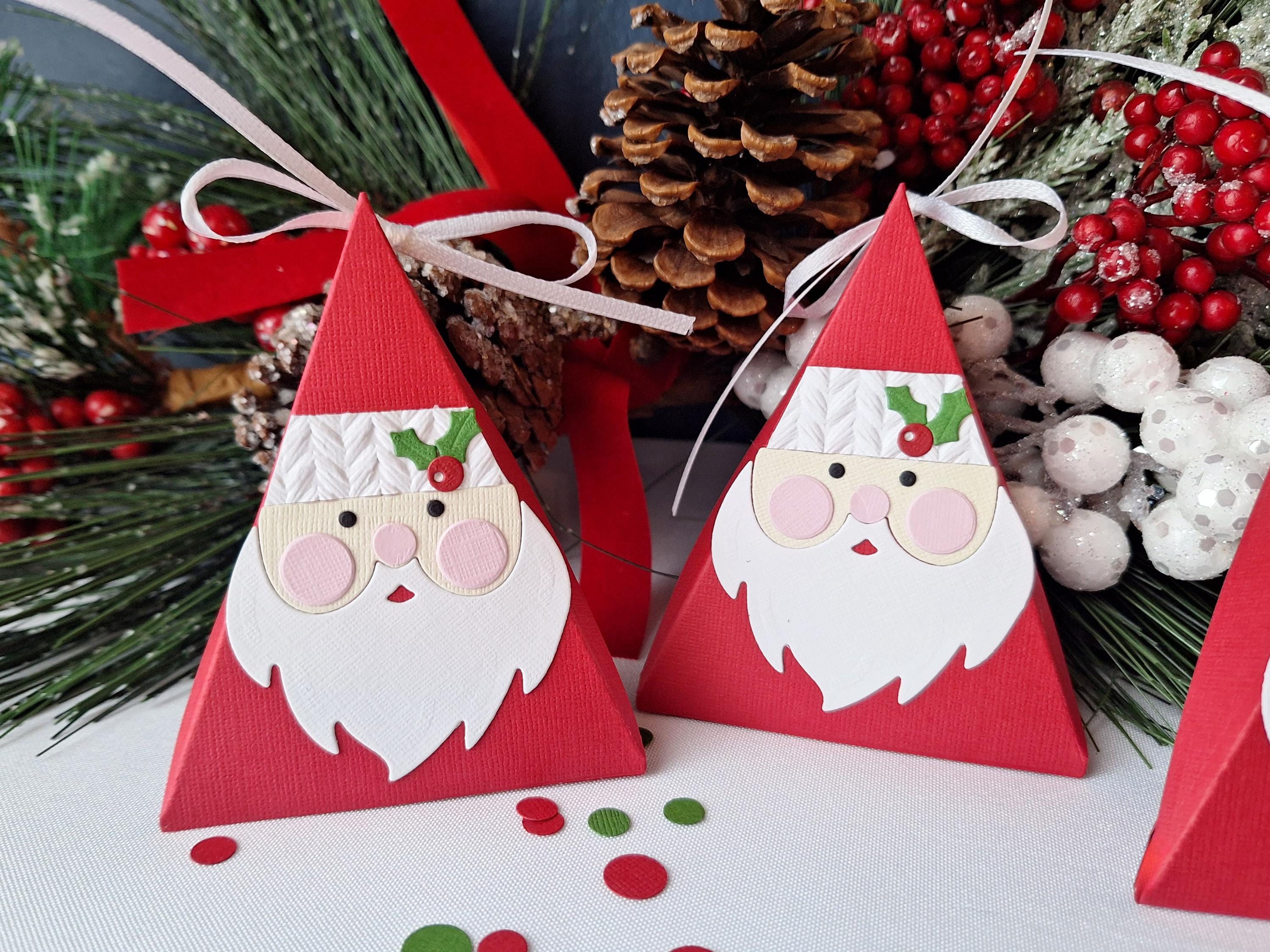 Triangle Santa Santa Triangle Gift Box | Party Favor – Set of 6 - Etsy