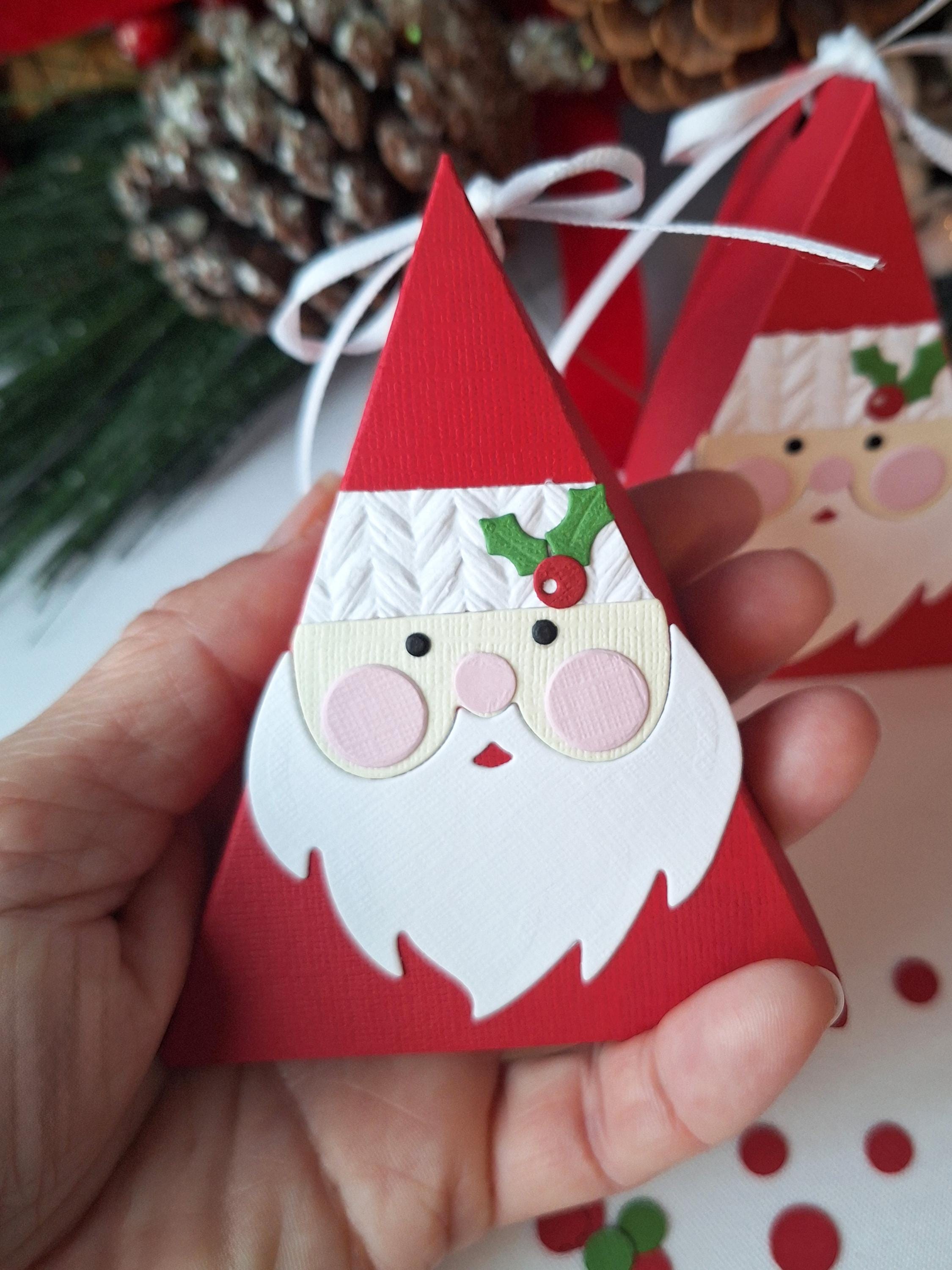 Paper Santa Triangle Santa Triangle Gift Box | Party Favor – Set of 6 - Etsy