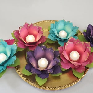 Flower Tea Light Lantern – Set of 6