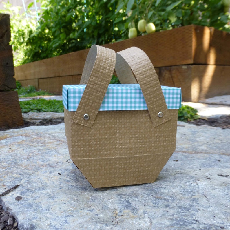 Mini Picnic Basket Party Favor set of 4 Etsy