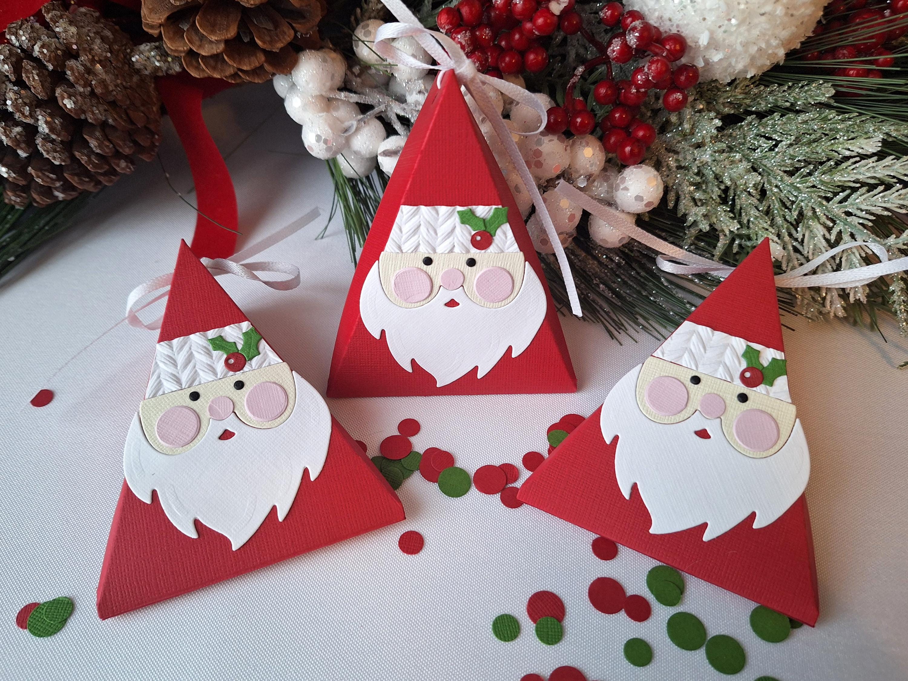 Triangular Santa Santa Triangle Gift Box | Party Favor – Set of 6 - Etsy