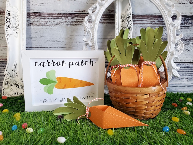 Carrot Box Gift Box Party Favor set of 8 image 1