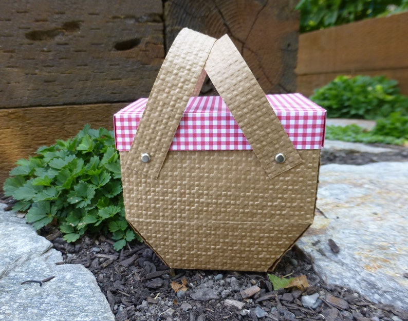 Mini Picnic Basket Party Favor set of 4 Etsy